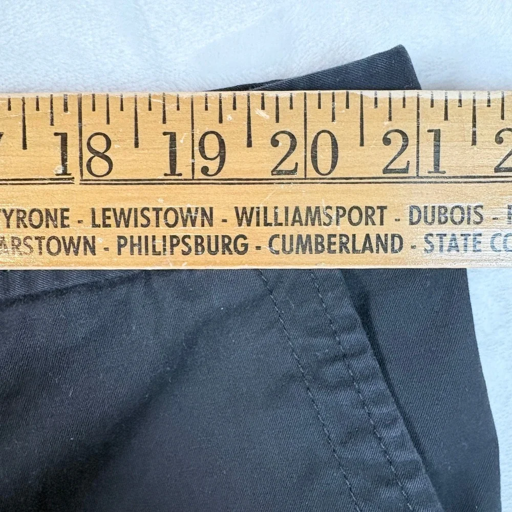 Talbots Relaxed Chino Short Women 18W Black Excellent 7 Inch Inseam Cotton Blend